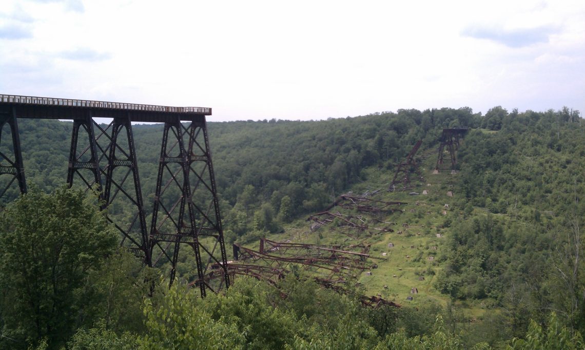 The remains of the Kinzua bridge