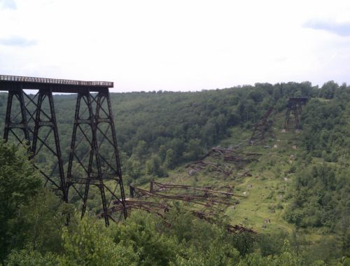 The remains of the Kinzua bridge